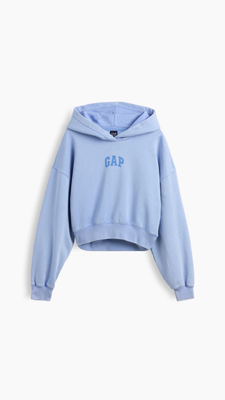 Hoodie Gap Vintage Cropped Logo Air Stream Blue