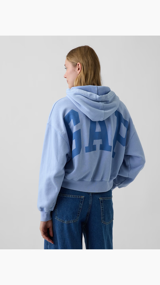 Hoodie Gap Vintage Cropped Logo Air Stream Blue
