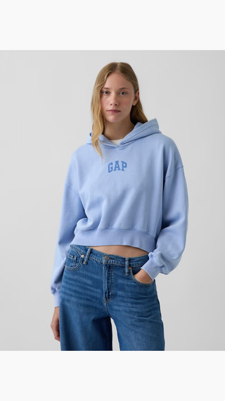 Hoodie Gap Vintage Cropped Logo Air Stream Blue