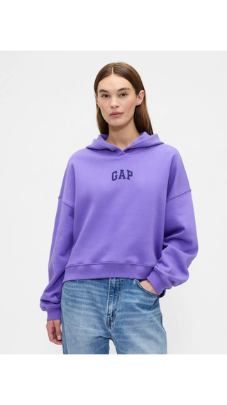 Hoodie Gap Ralaxed Mini-Logo Heather Purple