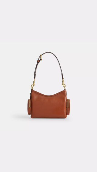 Cartera Coach Laurel Shoulder Bag 22 With Pockets Cinnamon
