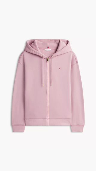 Hoodie Tommy Hilfiger Relaxed Full Zip Rosa