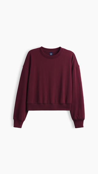 Hoodie Gap Wedge Crewneck SweatShirt Borgoña