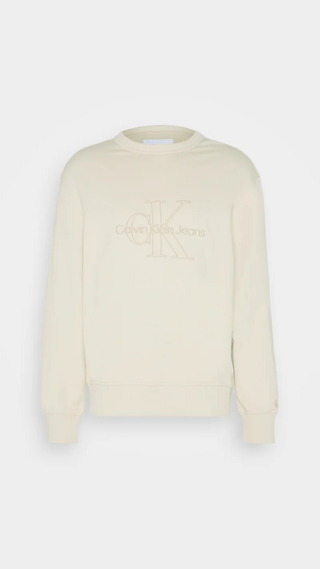 Hoodie Calvin Klein Monologo Crew Beige