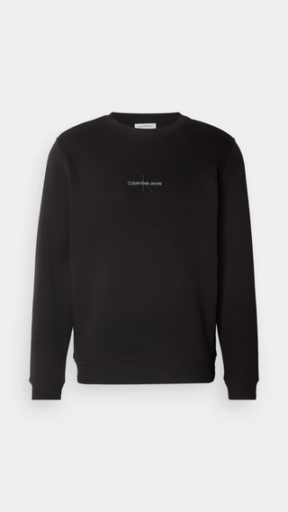 Hoodie Calvin Klein Monologo Crew Negro