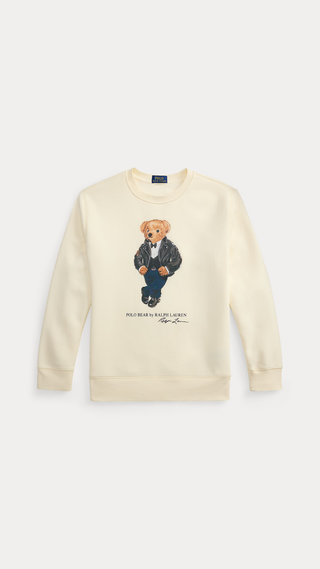Hoodie Polo Ralph Lauren Polo Bear Fleece Pullover Clubhouse Crema