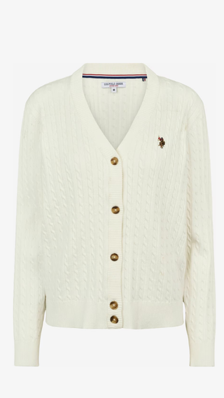 Sweater US Polo button front cardigan Blanco