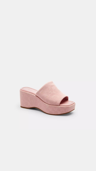 Sandalias Coach phoebe signature denim sandals Rosa