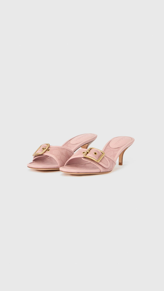Tacones Coach signature jacquard buckle Rosa