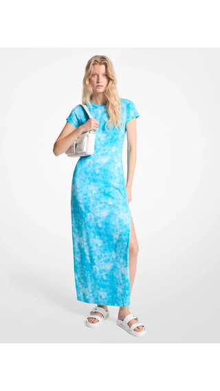 Vestido Michael Kors Maxi Dress Celeste Claro