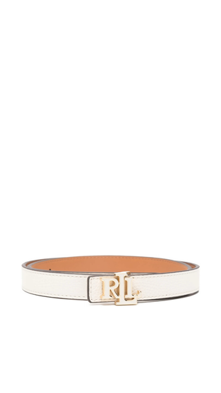 Cinturon Polo Ralph Lauren Revercible RLL Blanco y Beige