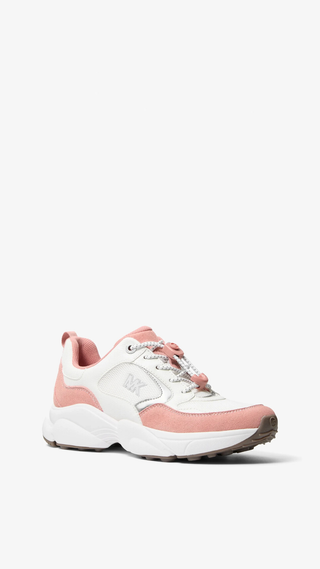 Zapatillas Michael Kors Jett Trainer Blanco y Rosa
