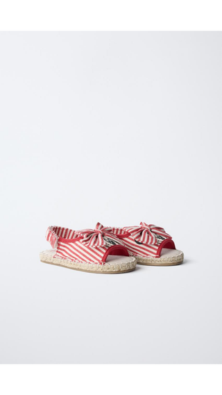 Chanclas Zara Rayadas Minnie Rojo