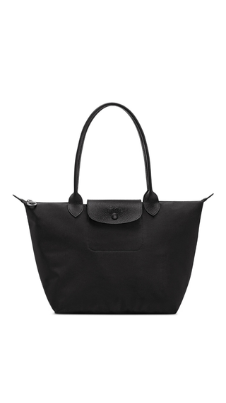 Bolso Long Champ Nylon Asas Largas Todo Negro