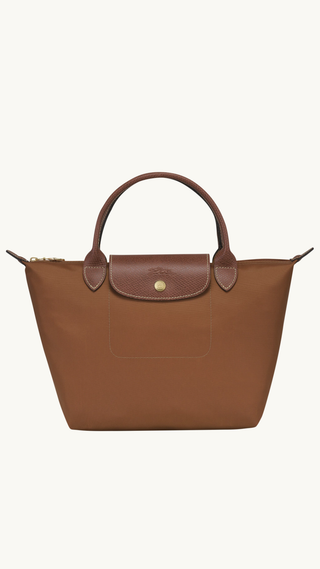 Bolso LongChamp nylon mediana asa corta Chocolate