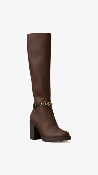 Botas Michael Kors Kacey Block Heel Boot Nuez Moscada