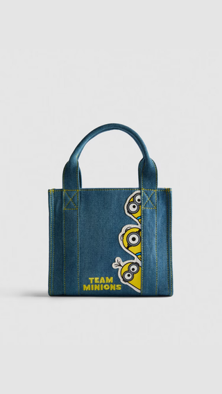 Bolso Primark Team Minions Celeste y Blanco
