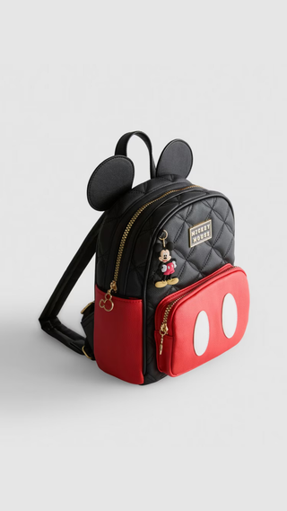 Mochila Primark Mickey Mouse Quilted Rojo y Negro