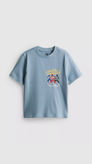 Camiseta Primark Power Rangers Celeste