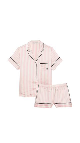 Short Pijama Victoria Secret Satin Set Pink