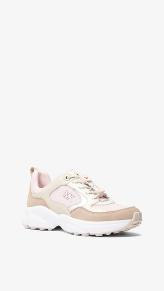 Zapatillas Michael Kors Jett Trainer Beige & Rosado