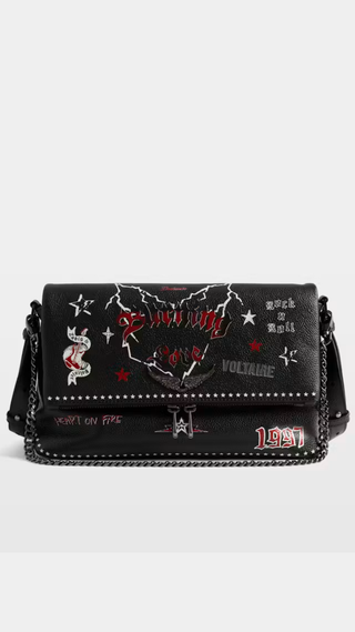 Bolso Zadig Voltaire Rock Large Negra Bicolor