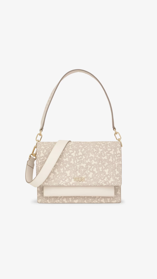 Bandolera Tous mediana Audree Kaos con solapa Beige