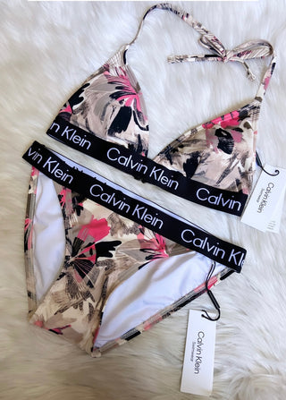 Bikini calvin klein floreado