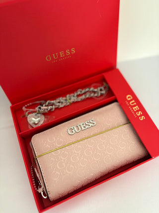 Set Billetera Guess Pink