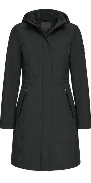Chaqueta Karl Lagerfeld Funnel Collar Hooded Negro