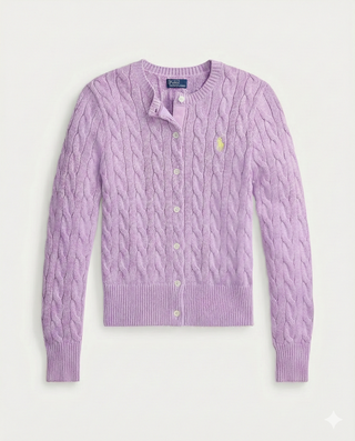 Sweater Polo Ralph Lauren Cárdigan Lila