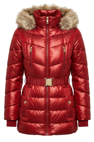 Parka Michael Kors Fall2025 Cherry Red