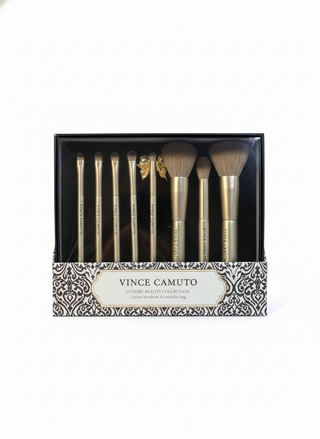 Set de brochas Vince Camuto Luxury Beauty Collection 8pcs + cosmetic bag