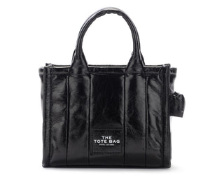The Tote Bag Marc Jacobs The Shiny Crinkle Mini Black