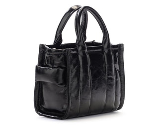 The Tote Bag Marc Jacobs The Shiny Crinkle Mini Black
