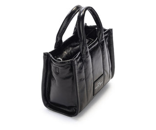 The Tote Bag Marc Jacobs The Shiny Crinkle Mini Black