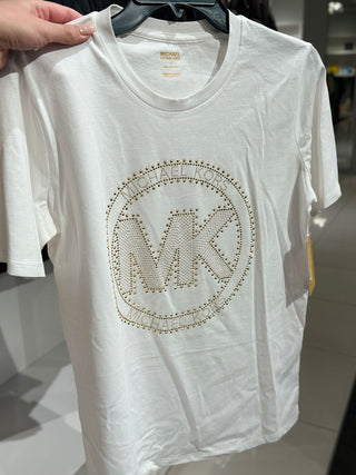 Polera Michael Kors blanca con dorado