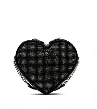 Crossbody Victoria's Secret Corazón con brillos negro