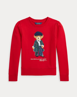 Poleron Polo Bear Ralph Lauren Fleece Sweatshirt RI 2000 Red