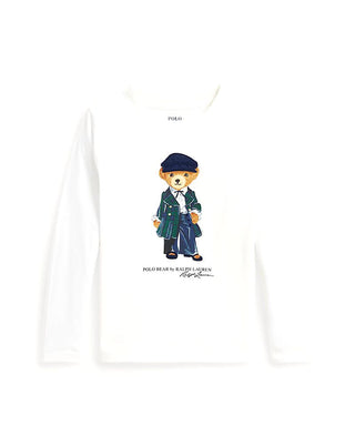 Polera Polo Bear Ralph Lauren Cotton Long-Sleeve White