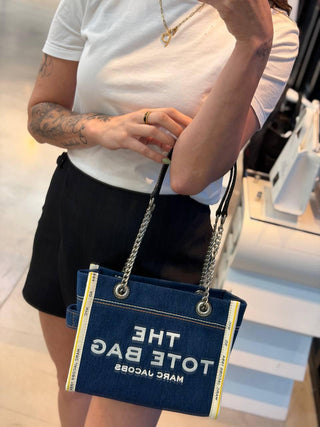 The Tote Bag Marc Jacobs Denim Small Blue