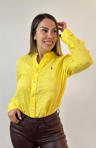 Camisa Polo Ralph Lauren Lino Amarillo