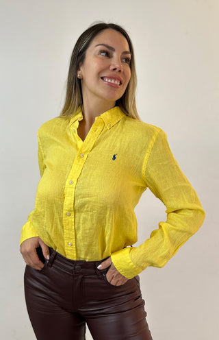 Camisa Polo Ralph Lauren Lino Amarillo