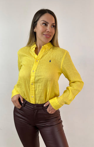 Camisa Polo Ralph Lauren Lino Amarillo