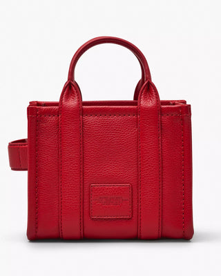 The Tote Bag Marc Jacobs Leather Mini True Red