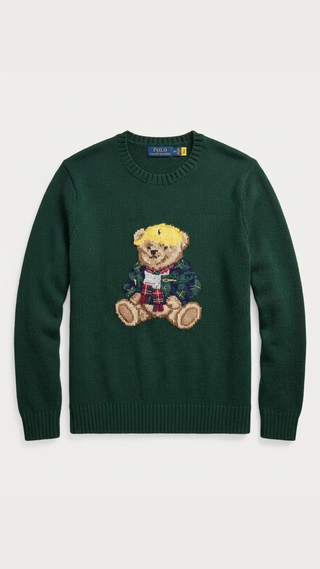 Sweater Ralph Lauren Cotton Bear Verde