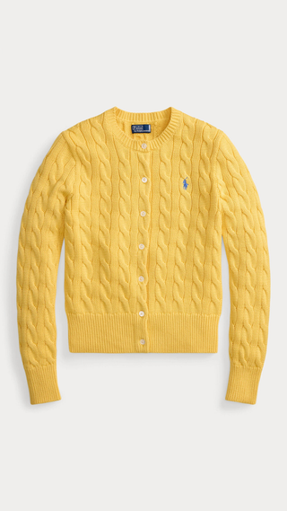 Sweater Polo Ralph Lauren Cable knit cotton cardigan Amarillo