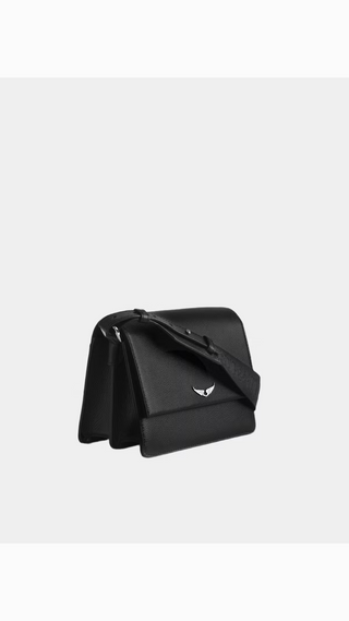 Bolso Zadig & Voltaire Crossbody Lolita Wings Grained Leather Negro
