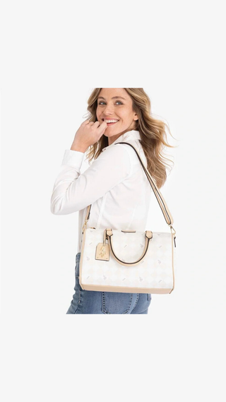 Bolso US Polo Diamond swift satchel Blanco