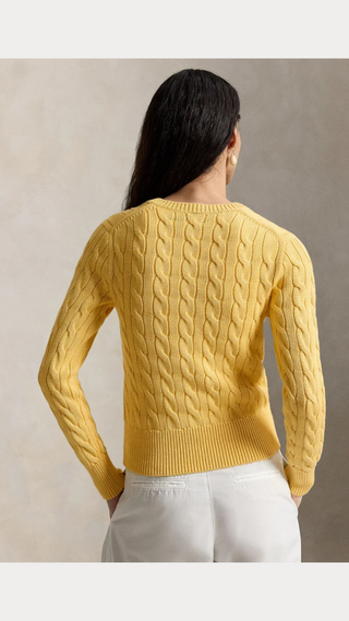 Sweater Polo Ralph Lauren Cable knit cotton cardigan Amarillo